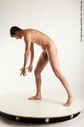 Nude Man White Standing poses - ALL Slim Short Brown Standing poses - simple Realistic